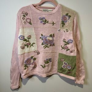 vintage classic elements flower sweater size large